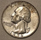 1956-P Washington Quarter 90% Silver Philadelphia *ALBUM TONING*
