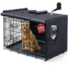 DONORO Dog Crate Cover 30 Inch Waterproof Pet 30.0"L x 19.0"W x 21.0"H, Black 