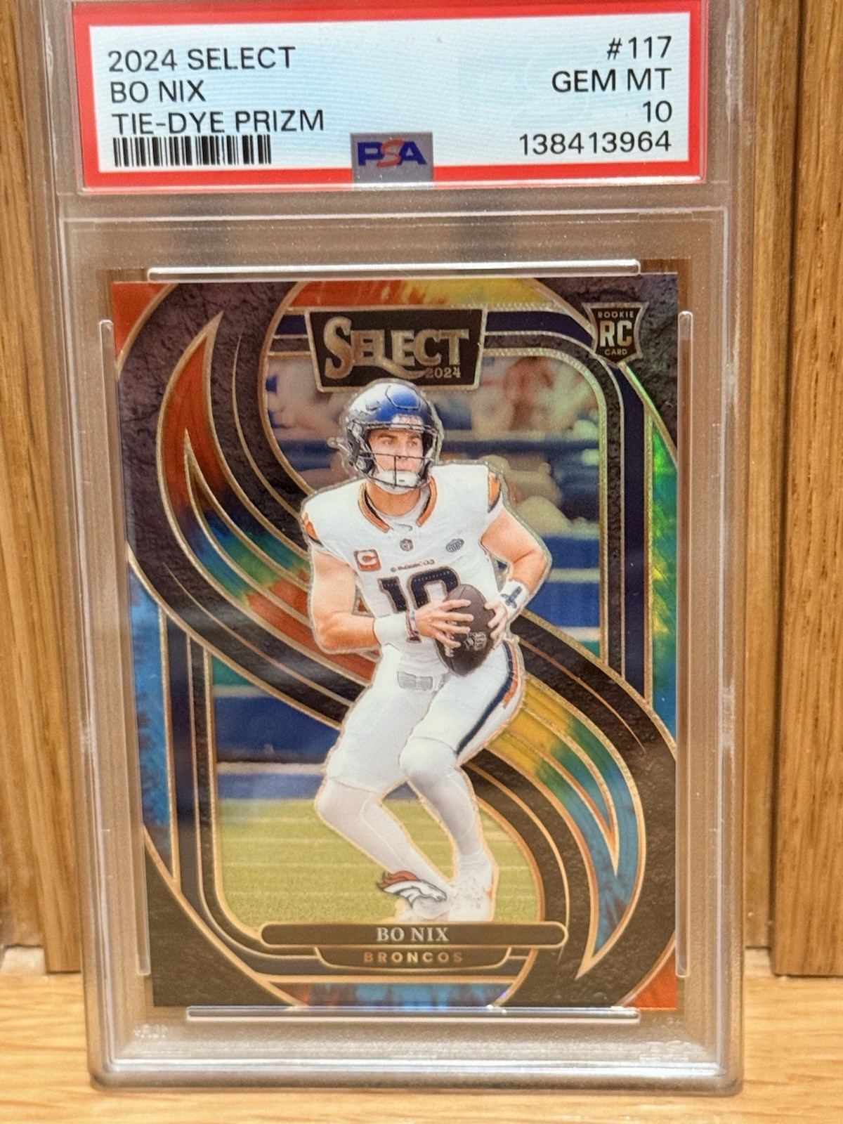 2024 Panini Select - Premier Level Bo Nix Tie-Dye Prizm /25 RC Broncos 🔥🔥🔥