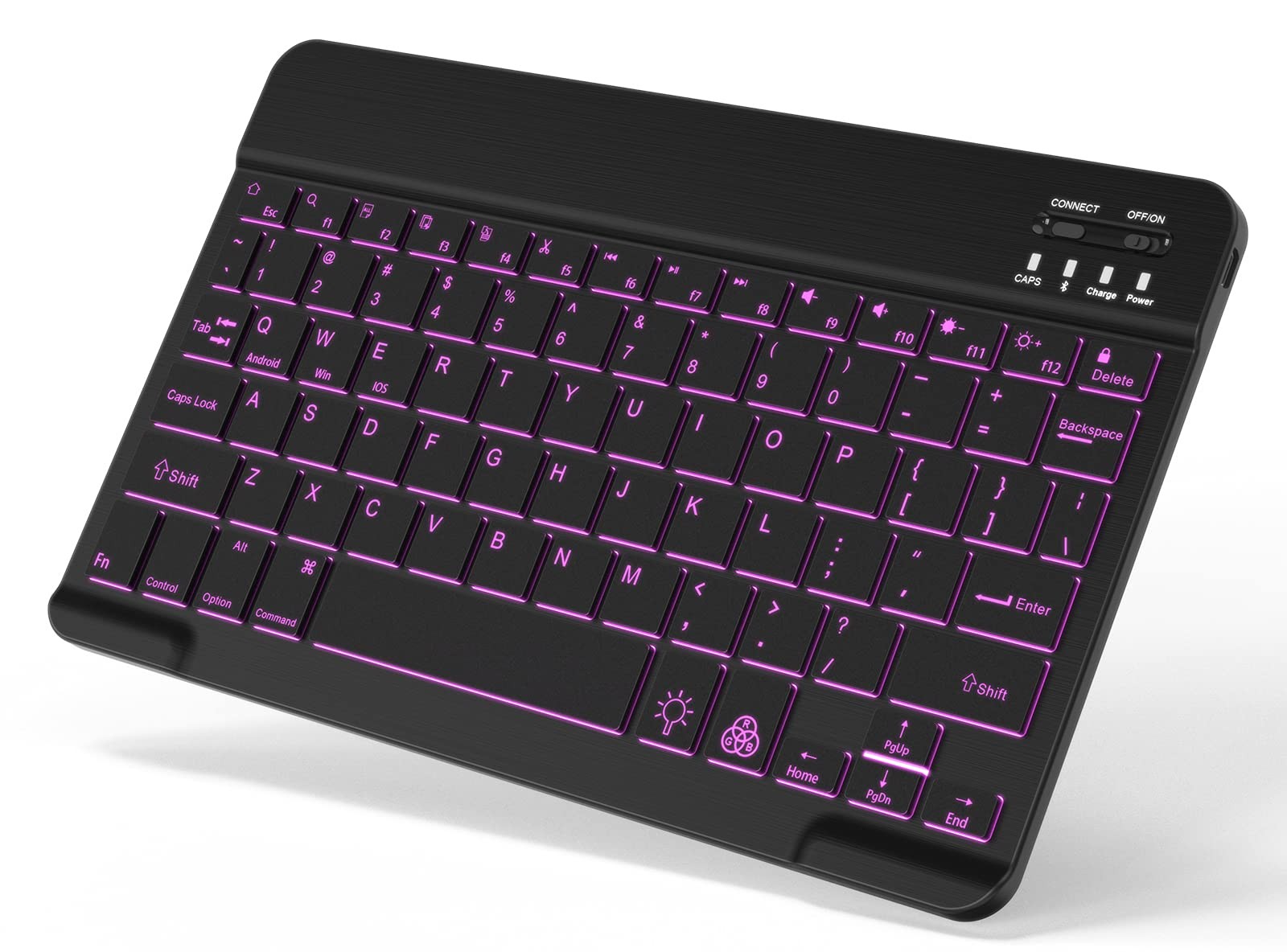 Backlit Bluetooth Keyboard Portable Wireless Rechargeable Illuminated for Laptop Tablet
