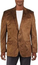 Lauren Ralph Lauren Men's Faux Suede Two-Button Blazer Bronze Classic Fit 41R