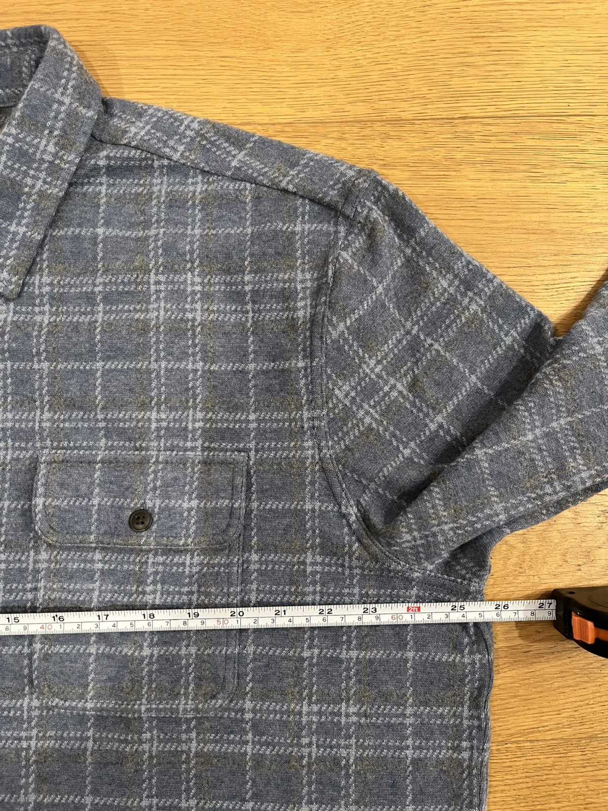 New With Tags FAHERTY BRAND Legend Sweater Shirt Blue Castle Lake Plaid Size XXL thumbnail 4