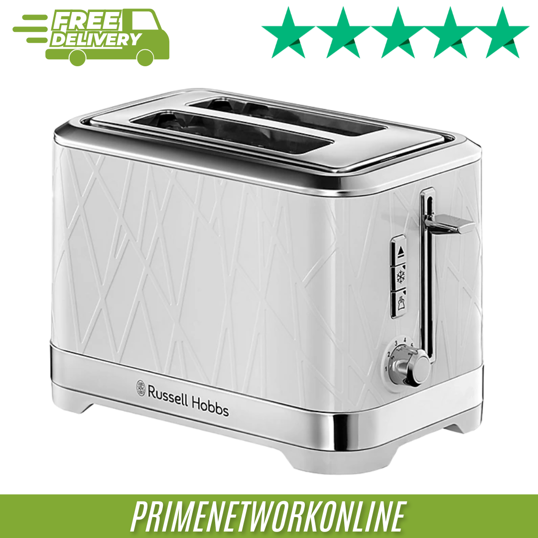 Russell Hobbs 28090 Structure White 2-Slice Toaster 100% ORIGINAL ⭐⭐⭐⭐⭐