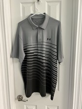 Under Armour Men's Gray Short Sleeve Polo Shirt Size XL