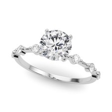 Delicate DE/VS 2.50Ct Round Lab Grown Solitaire Diamond Engagement Ring Platinum