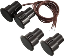 N.C. Recessed Wired Security Window Door Contact Sensor Alarm Magnetic Reed S...