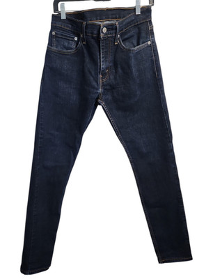 Levi's 512 Slim Tapered Men's Dark Wash Blue Denim Jeans Size 32 Length