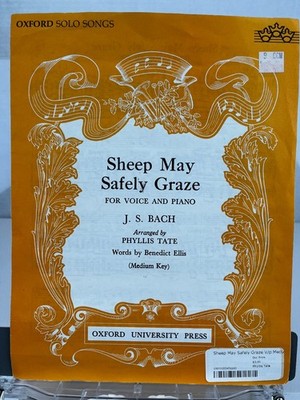 Oxford Solo Songs Sheep May Safely Graze Sheet Music Voice Piano J.S. Bach
