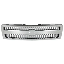 Mesh style Black&Chrome Upper Grille For Chevrolet Silverado 1500 2007-2013