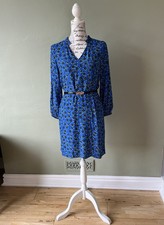 Hush New Zina Dress Size 10 Blue & Green Floral Mini Summer Boho RRP £79