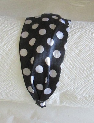 NEW MULTI COLOR SATIN COVER HARD HEADBAND 1'' WIDE SCARF 3''WIDE  MULTI COLOR DOT