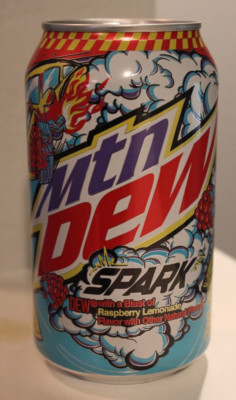 Mountain Dew Mtn Dew SPARK 12oz Can Raspberry Lemonade Full Dew Can MINT