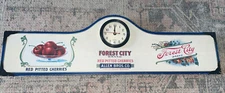 Forest City Brand Red Pitted Cherries Allen Bros Co. Omaha Nebraska Wall Clock