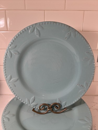Signature Sorrento Aqua Dinner Plate 11 3/8" Set Of 4 - Picture 2 of 15