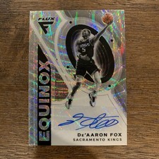 2020-21 Panini Flux De’Aaron Fox Auto Equinox Silver Sacramento Kings RARE