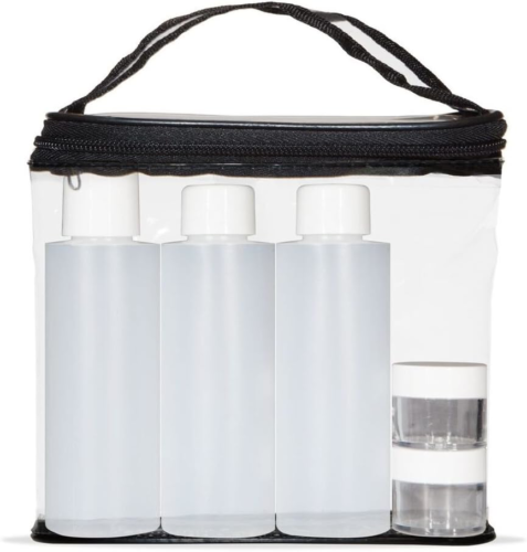 Safe + Sound Silicone Airport Safe Travel Bottles and Jars with Travel Bag - Picture 1 of 2