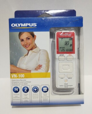 Olympus VN-100 Handheld 128 MB 74 Hours Digital Voice Recorder DVR New Open Box 