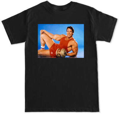 ARNOLD POSE WORKOUT GYM LIFT FITNESS FIT RETRO MEME FUNNY HUMOR MENS T SHIRT