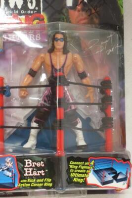 Signed, Sealed WCW NWO Bret Hart Ring Fighters Series Wrestling Figure Toy Biz