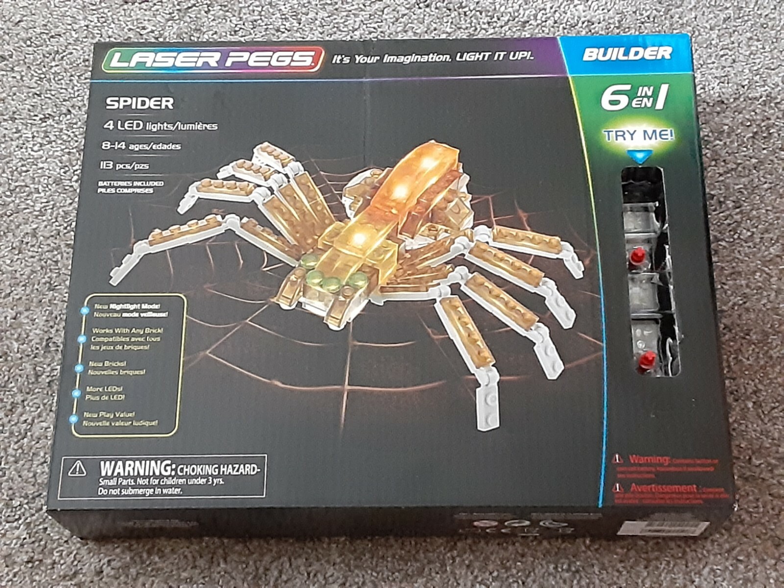 laser pegs spider