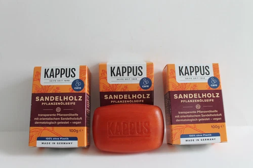 Kappus Sandelholz Seife Pflanzenölseife 3 x 100 g = 300 g, 100 % ohne Plastik - Bild 2 von 4