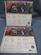 2 PKG Creative Memories 7 x 7 Retired PIZZAZZ PAGES Old Style Blue BLACK