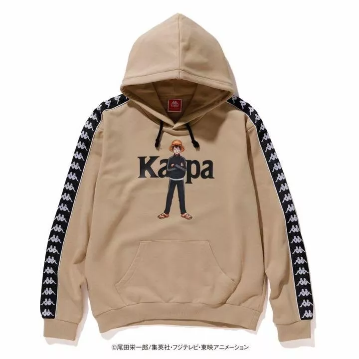 linse Gå forud guide Kappa One Piece Collaboration Pullover Luffy Track jacket HOODIE Beige O |  eBay