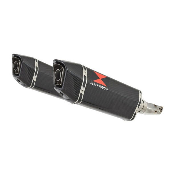 Black Widow Exhausts CC30H Silencieux en Fibre de Carbone 300mm Noir