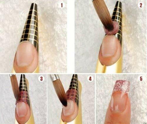 Gold Nail Forms Nail Art Stickers Adhesive Extension Guide Acrylic Tips UV Gel - Picture 4 of 21