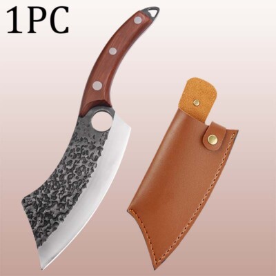 Handmade Forged Boning Knife Meat Cleaver Vegetable Chopper Fit Camping Outdoor