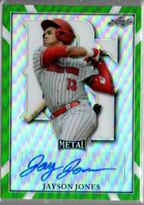 2021 Leaf Metal PG All-American Prismatic Green #BAJJ2 Jayson Jones Auto /10