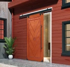 DIYHD Box Rail Hardware Heavy Duty Steel Wall Mount Sliding Barn Door Track Kit