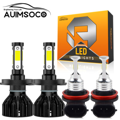 LED Headlight Fog Lights Hi/Low Dual Beam Bulbs For Honda CRV CR-V 2007 - 2014