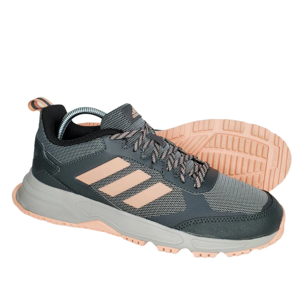 Adidas Rockadia Trail 3.0 Gray Soft Pink Running Shoes EG2523 Womens Size 9 EUC