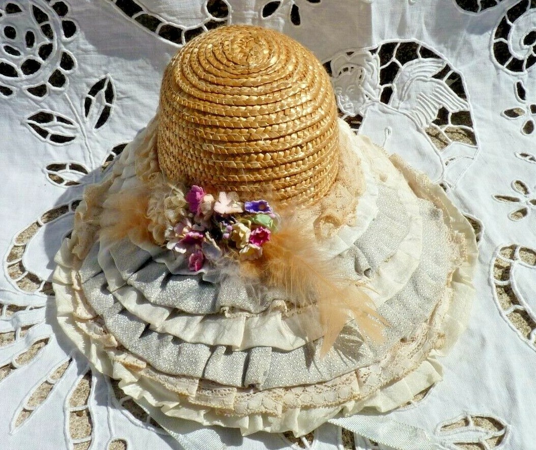 Chapeau Ancien En Feutrine – Pour Poupée (Jumeau ?) – Vintage – À Examiner