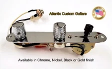 Tele Loaded Control Plate with Premium 3-way or 4-way harness and Knobs