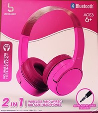 Bluetooth Headphones by Bass Jaxx 2 in 1 Wireless and Wired High Quality Sound