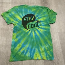 Happy Hour Skate Green Tie For Stay Cool T Shirt Medium