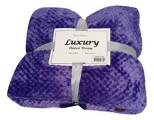 Waffle Fleece Throw Blanket Bedspread Bed Sofa Chair - Double King Cushion Cover