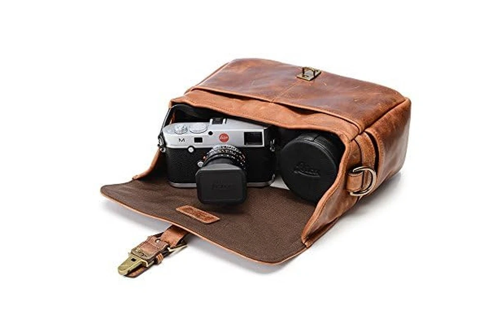 ONA - The Bowery - Bolso Mensajero para Cámara - Cuero Coñac Antiguo (ONA5-014LBR) Foto 4 de 4