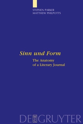 Thumbnail - Stephen Parker Matthew Philpotts "sinn Und Form" (gebundene Ausgabe)