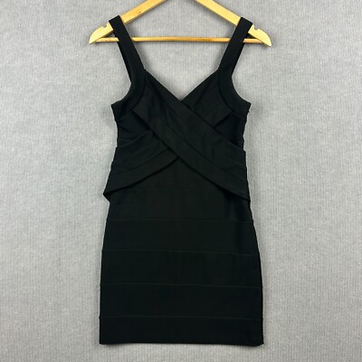 Caroline Morgan Dress Womens Medium Black Mini Layered Tiered Stretch | eBay