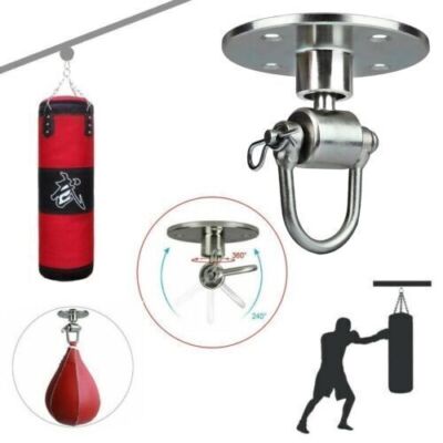 Boxing Speed Bag Swivel Pear Punching Ball Base Hook +Screws Training  Duable
