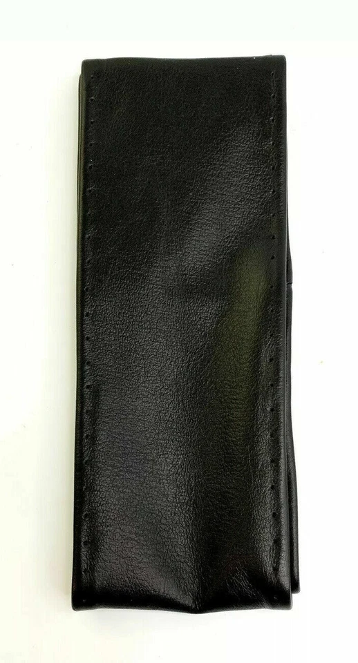 Black Genuine Leather Steering Wheel Cover 15 1/2 x 4 1/2 For Ram & Other Makes - Imagem 2 de 4