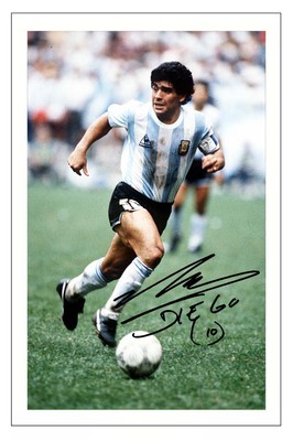 DIEGO MARADONA ARGENTINA SOCCER SIGNED AUTOGRAPH 12x8 PHOTO PRINT