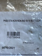 50 - APPLIED STA-KON NON-INS 18-14 BUTT CON PN: 116759844 LOT NEW
