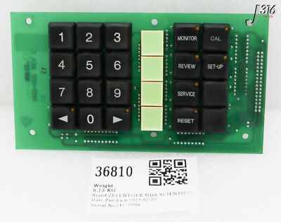 その他 p_n 36810 ZELLWEGER MDA SCIENTIFIC PCB ASSY, KEYPAD SYSTEM 872098 | eBay