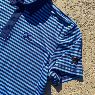 G/Fore G Fore Golf Polo Shirt Men's XLarge Stripe Short