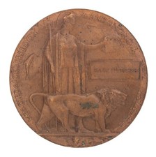 WW1 Memorial Plaque Isaac Fletcher Original