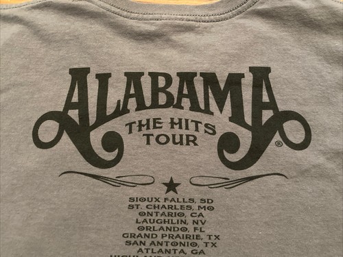 ALABAMA The Hits Tour Concert Gray T-Shirt Country Music Mens XL Made in the USA - Picture 4 of 12